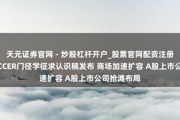 天元证券官网 - 炒股杠杆开户_股票官网配资注册 第五批6项CCER门径学征求认识稿发布 商场加速扩容 A股上市公司抢滩布局